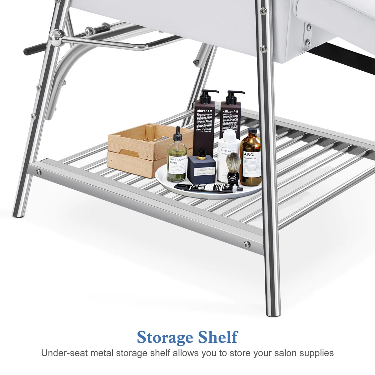 Adjustable Spa Massage Bed with Storage Shelf