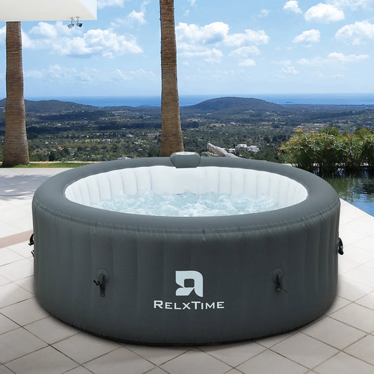 Inflatable Hot Tub 2-4 Person, Blow Up Hottub Portable Spa Square Outdoor