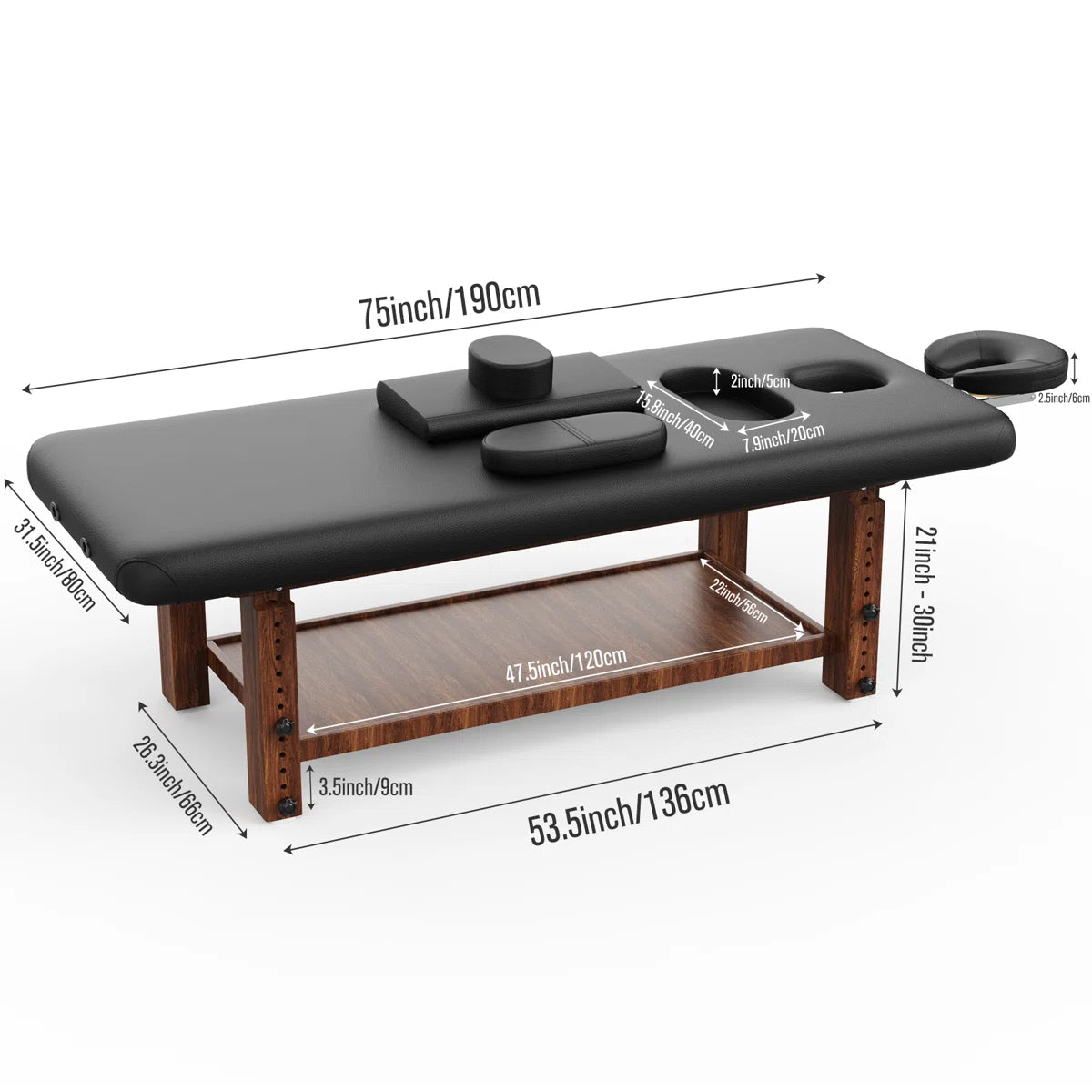 Marquett 75" Fixed Professional Massage Table