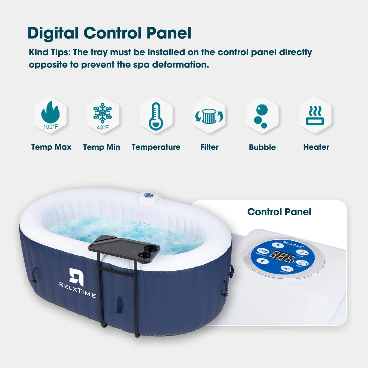 2-person Oval Portable Massage Hot Tub