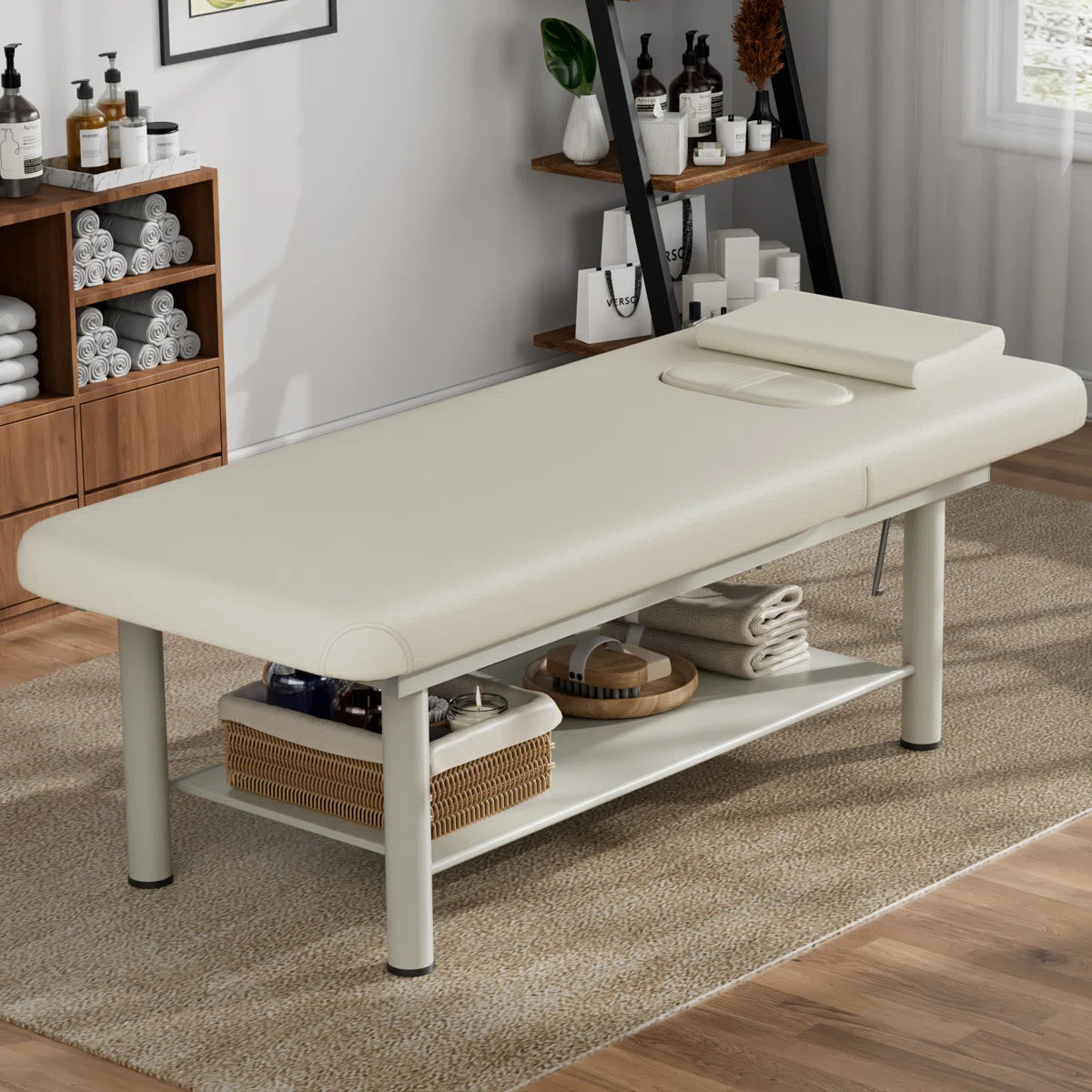 Quang Professional Massage Table Lash Bed Beauty Spa Bed with Metal Legs
