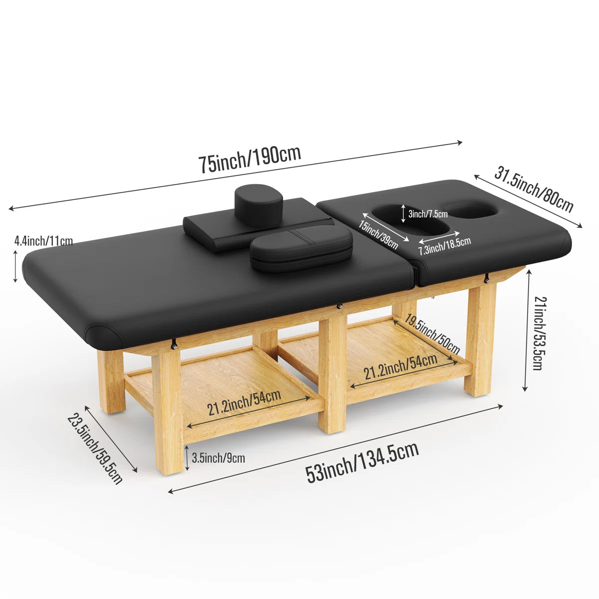 Norte 75" Professional Massage Table Head